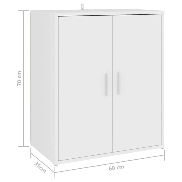 Berkfield Shoe Cabinet White 60x35x70 cm Engineered Wood
