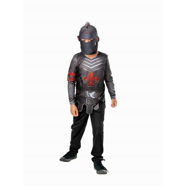 Bristol Novelty Childrens/Kids Black Knight Costume Set - Black/Grey/Red - 