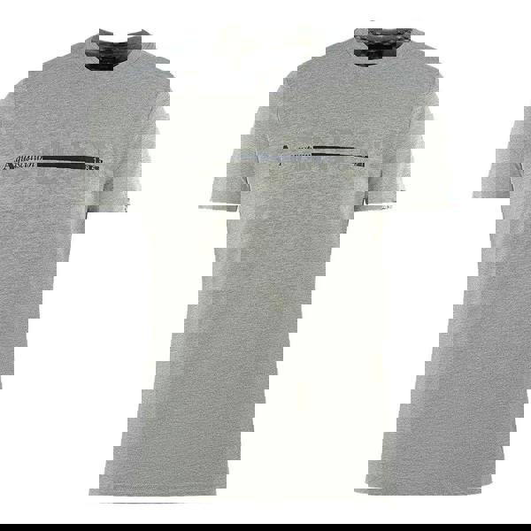 Aquascutum Mens London 1851 Split Logo T-Shirt - Grey - 