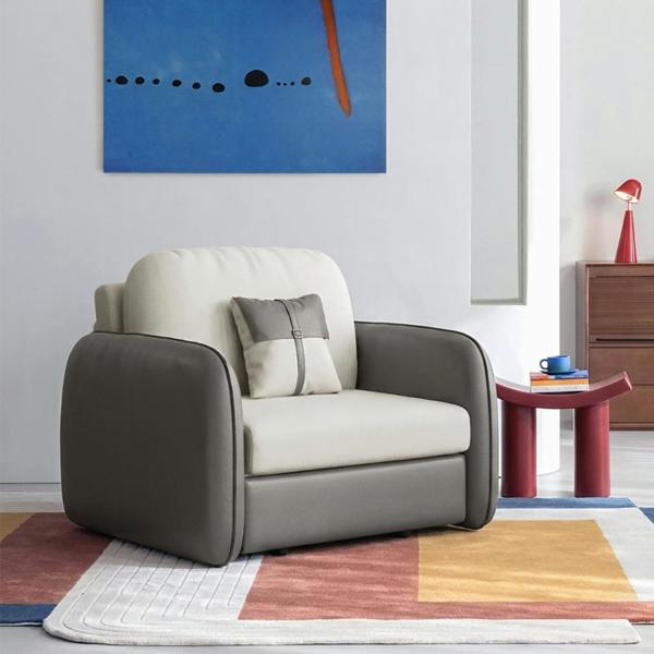 Weilai Concept Caio Single Sofa Bed, Leathaire