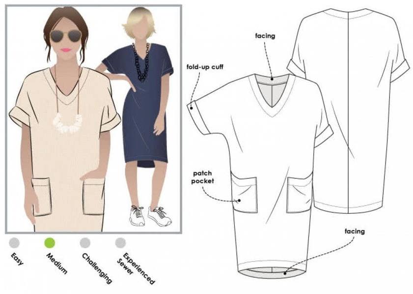 Style Arc Sewing Pattern Adeline Dress - Dresses for Women - Intermediate