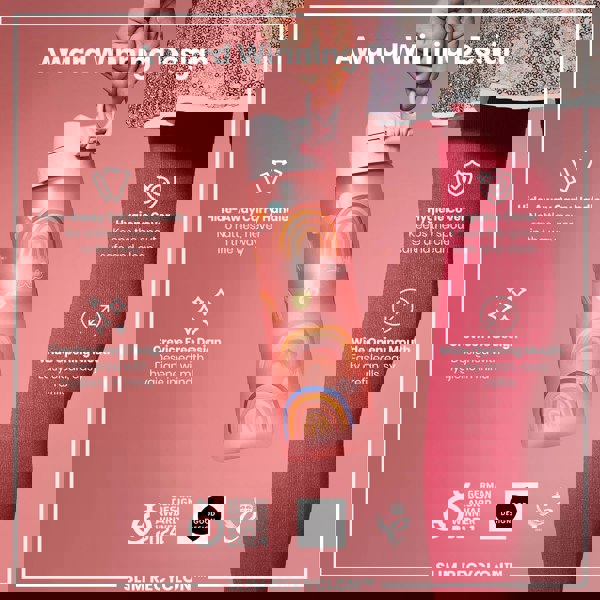 ION8 Leak Proof Slim Water Bottle, Recyclon, Rainbows, 500ml (18oz)