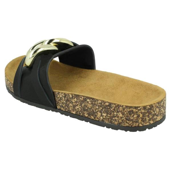Spot On Ladies Spot On Chain Design Mules F00393