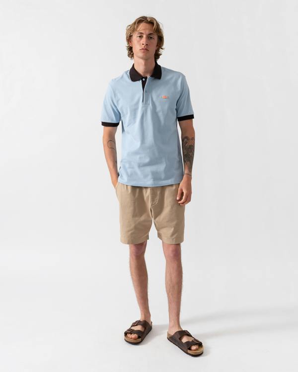 Lacoste Classic Fit Short Sleeve Mens Piqué Polo - Chambray/Buffalo 4I3