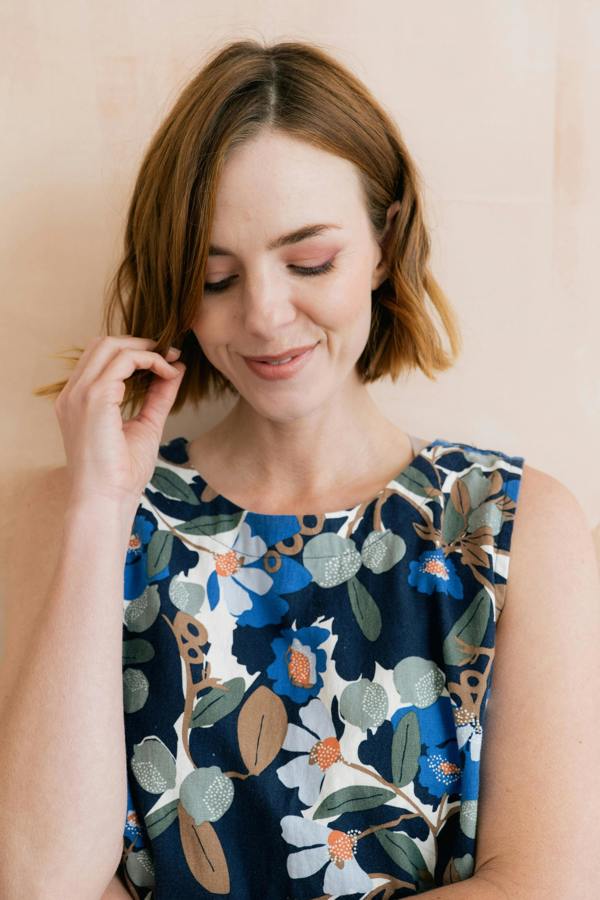 Lily & Me Cora Linen Blend Vest Navy