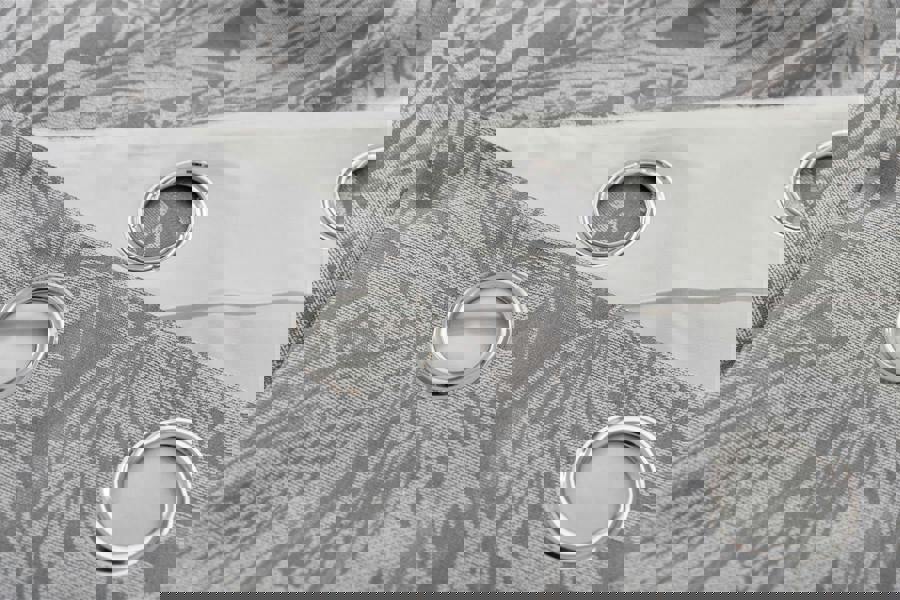 Luxury Living Chenille Jacquard Lined Ring Top Eyelet Curtains