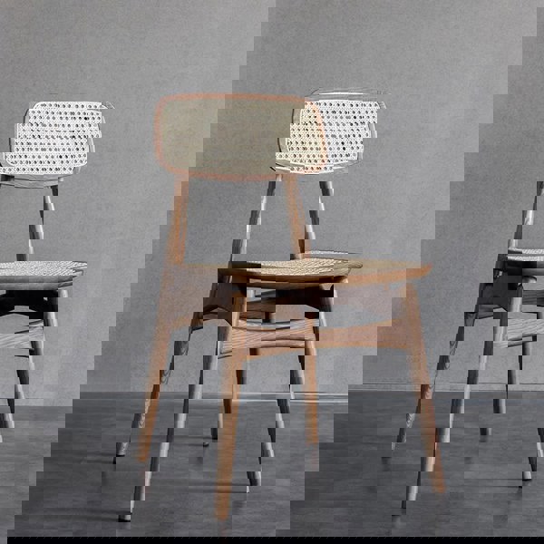 Hans Style Rattan Dining Chair, Light Oak & Walnut For Display-Weilai Concept-Weilai Concept