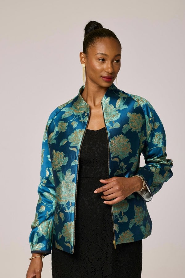 Lioness by TF Azure Bloom Brocade Jacket