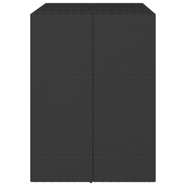 Berkfield Bar Table with Glass Top Black 105x80x110 cm Poly Rattan