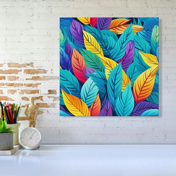 Warren Reed Bright Colourful Leaves Canvas