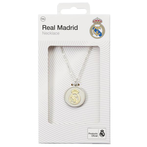 The Carat Shop Real Madrid Silver Pendant with Gold Crest Necklace