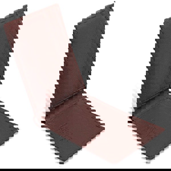 Barneys Originals Men's Brown Faux Leather Wallet - 4 Card Slots