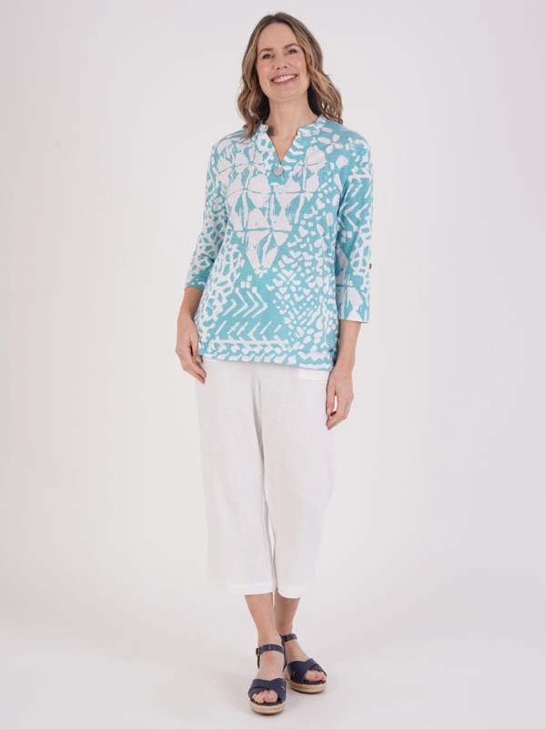 TIGI Mono Aztec Print Top