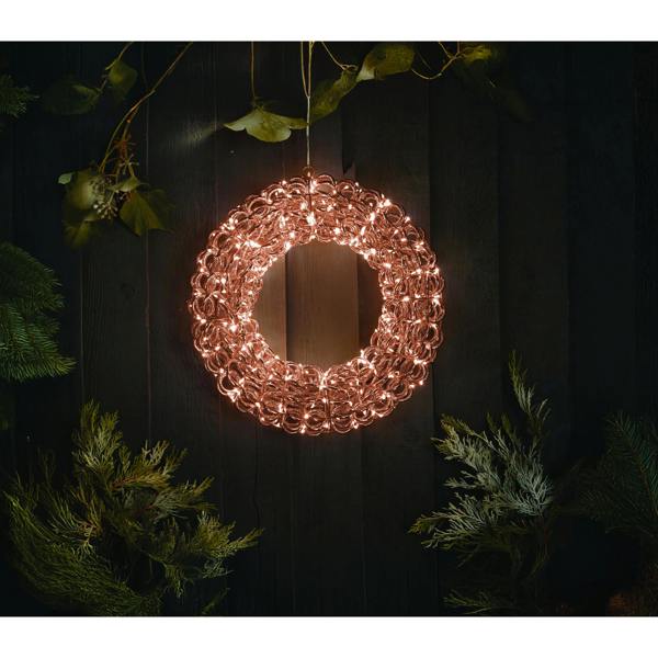 Titan Rose Gold Wreath 40cm LV