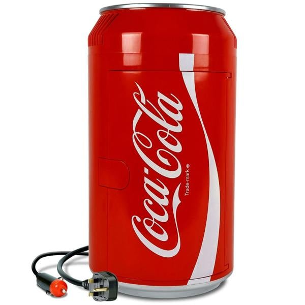 Coca-Cola 5.4L Mini Fridge – 8-Can Cooler for Bedrooms, Travel or Desktop Use (Red)