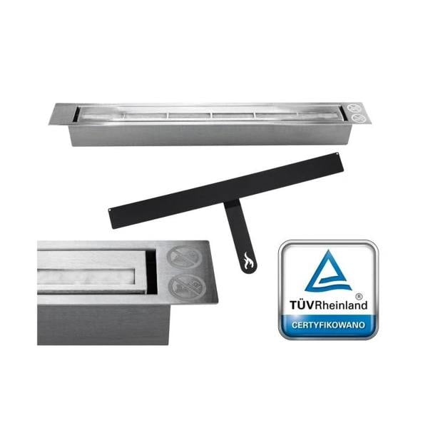 BIOFireplacesGMT Biofireplace Modern Wall Mounted Fireplace 900x400 Black Structural Matt with Glass