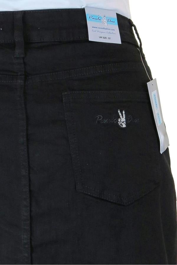 Paulo Due Women's A Line Stretch Denim Skirt