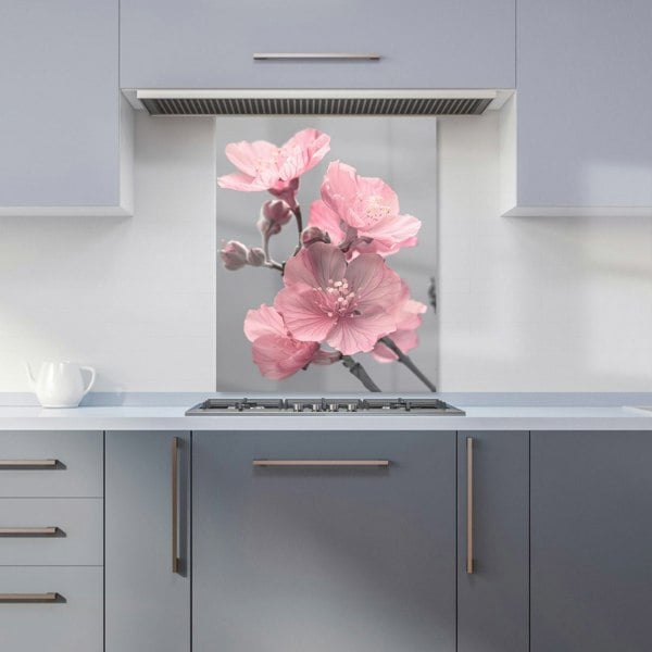 Warren Reed - Designer Delicate Pink Flowers Kitchen Splashback