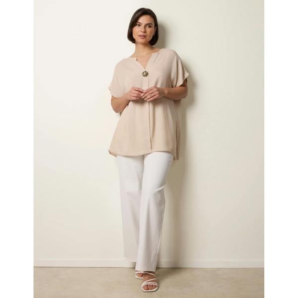 Blue Vanilla Short-Sleeve Tunic Top