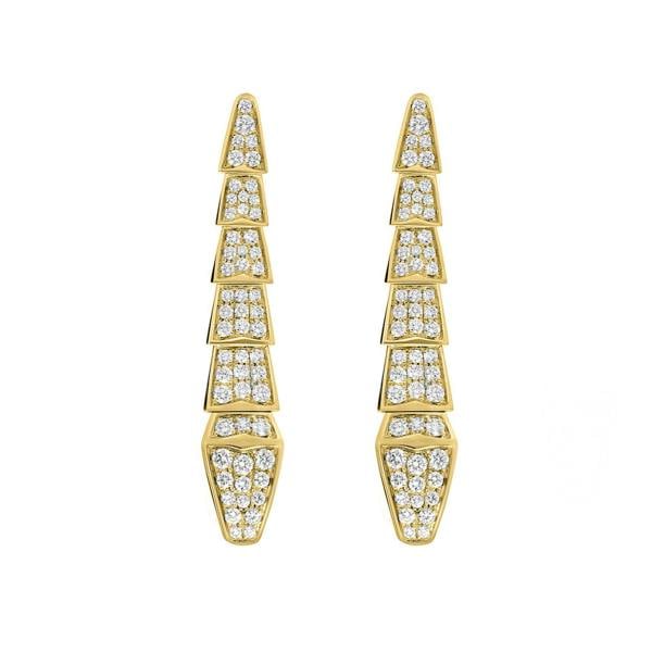 Say It With Snake Earrings - Yellow Gold