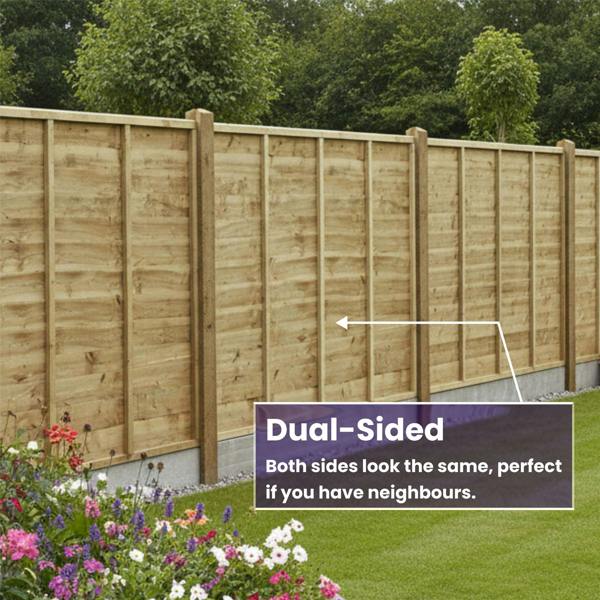 3 pack fence panel premier lap [w.6ft x h.4ft] 1