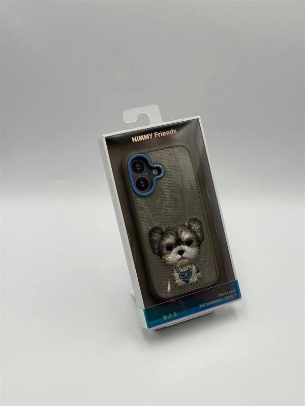 Nimmy Friends Nimmy Big Eye Cute Pet Yorkie Dog Case with MagSafe for iPhone 17 6.3" Grey Blue - N-XDY-IP17-027