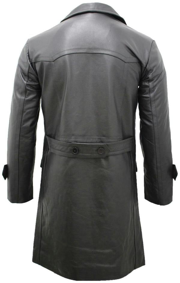 Infinity Leather Mens Cowhide Leather Peacoat-Dortmund