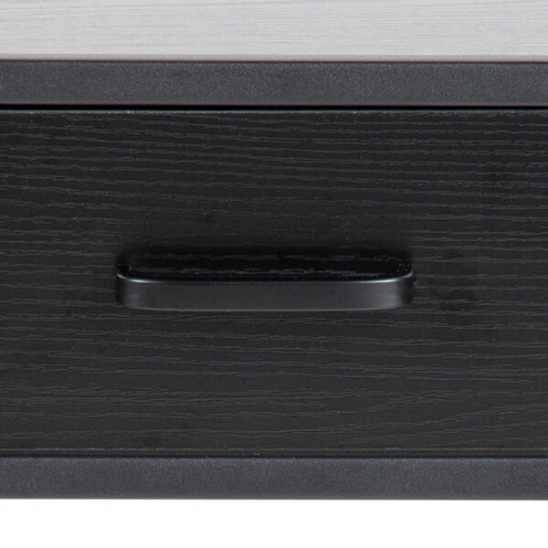Wyld Haus El Paso Black Bedside Table 1 Drawer Bottom Shelf