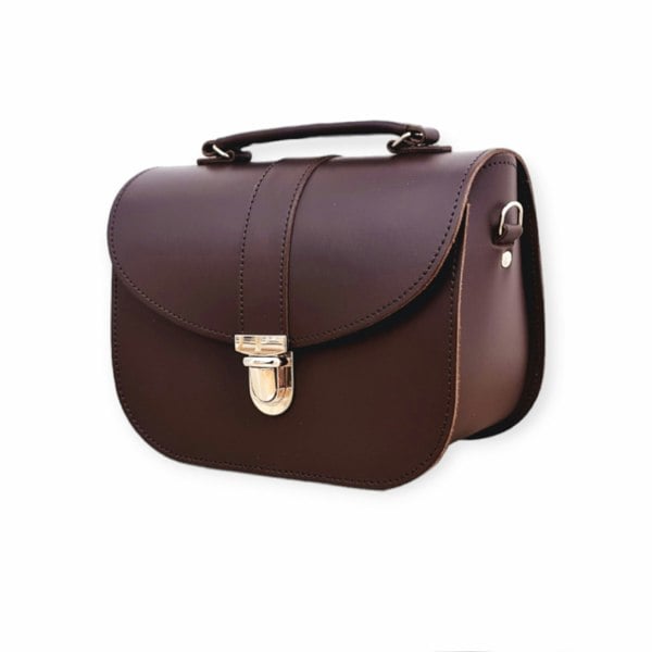 Zatchels Olympia Handmade Leather Bag - Dark Brown