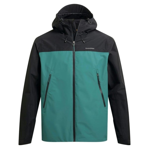 Craghoppers Mens Vanth Waterproof Jacket - Black/Mosaic Green