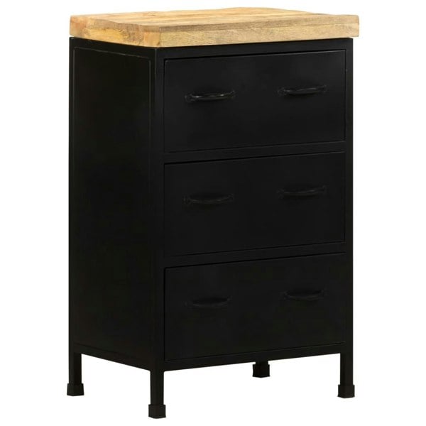 Berkfield Sideboard 47x35x76 cm Rough Mango Wood