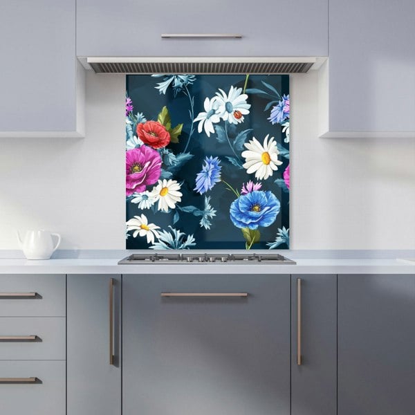 Warren Reed - Designer Poppy Flowers With Chamomile Kitchen Splashback