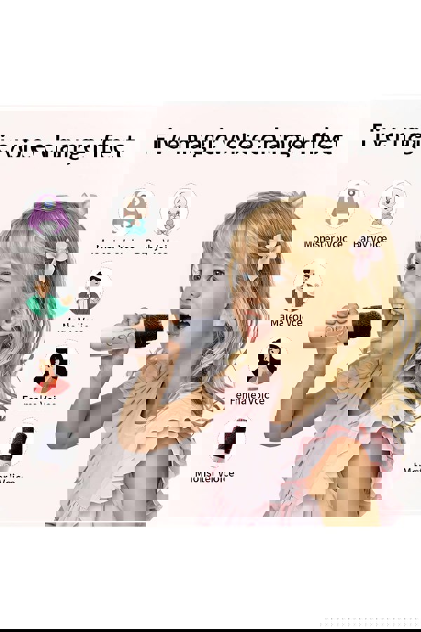 Living and Home Portable Karaoke Machine with Wireless Microphones and RGB Lights