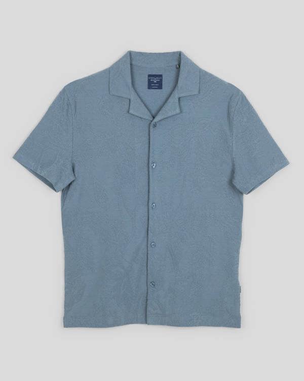 Steel & Jelly Kenton - Paisley Texture Jersey Short Sleeve Shirt