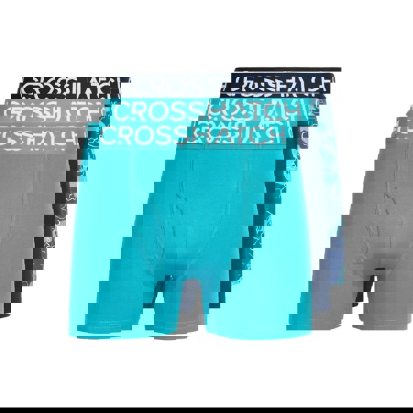 Crosshatch Lynol Boxers 3pk Teal
