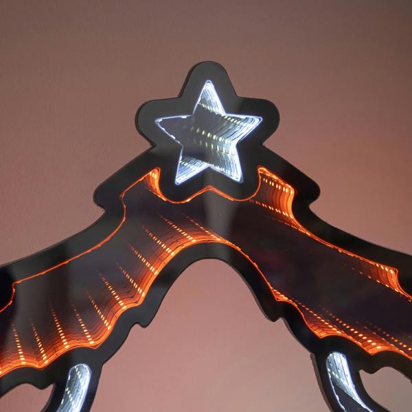 Samuel Alexander 50cm Light up Christmas Nativity Scene Infinity Mirror with LEDs