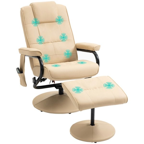 Massage Recliner with Ottoman