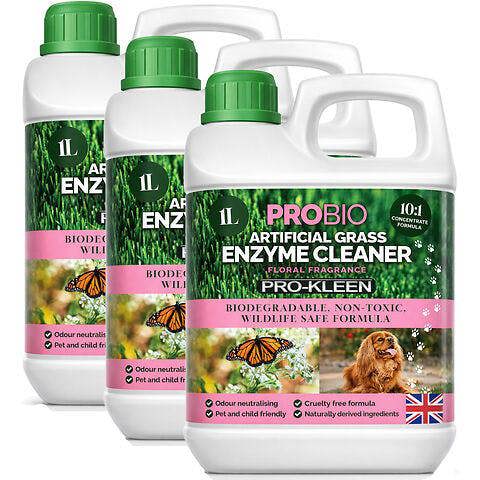 ProKleen Pro-Kleen ProBio Artificial Grass Cleaner Probiotic Based Deodoriser Odour Eliminator Floral 3L