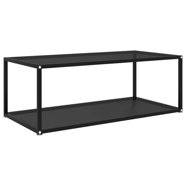 Berkfield Coffee Table Black 100x50x35 cm Tempered Glass