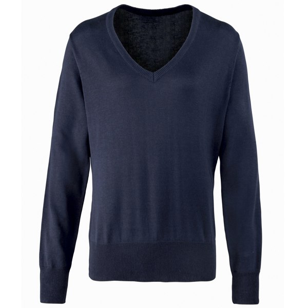 Premier Women's V-Neck Knitted Sweater / Top - Navy