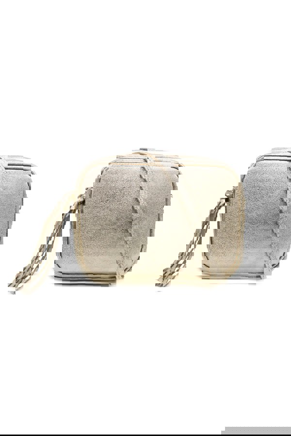 Kitise Tassel Charm Genuine Italian Leather Camera Handbag Crossbody Bag