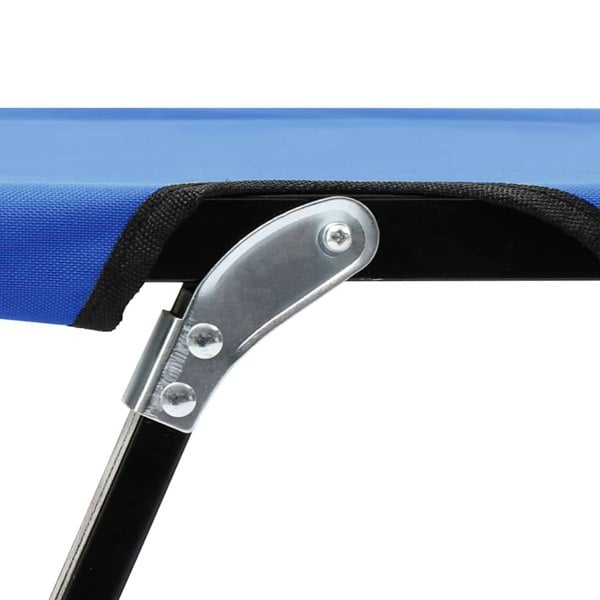 Berkfield Two Person Folding Sun Lounger Blue Steel