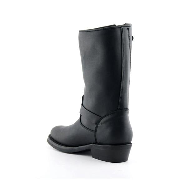Grinders Unisex Black Smooth Sole Western Leather Boots-Rebel