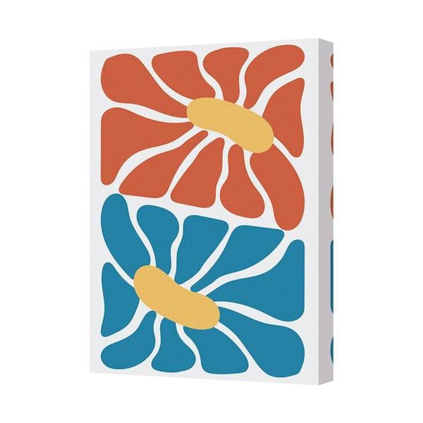 Benjamin Tate Design Contemporary Floral Canvas Art Print On A Deep Wooden Frame Handmade UK