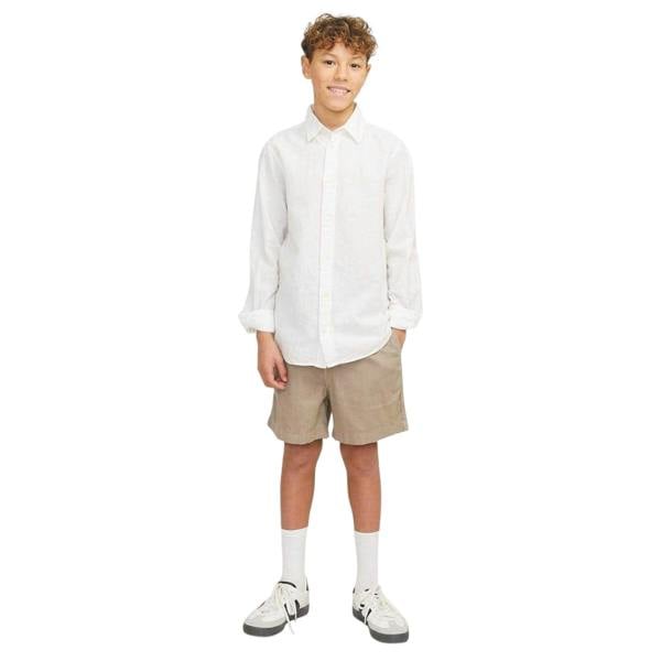 Jack And Jones Boys Linen Chino Shorts - Crockery - 