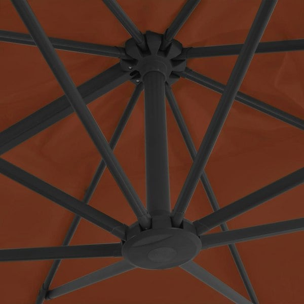 Berkfield Cantilever Umbrella with Aluminium Pole Terracotta 400x300 cm