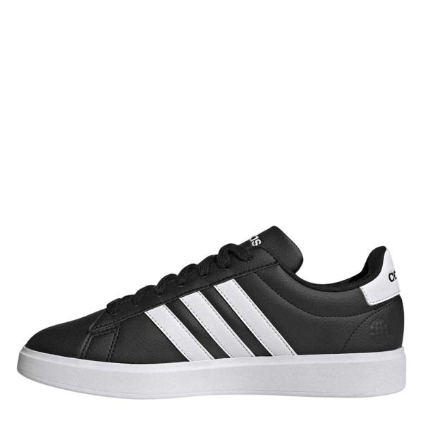 Adidas Unisex Adult Grand Court 3 Stripes Leather Cloudfoam Trainers - Core Black/Cloud White - 