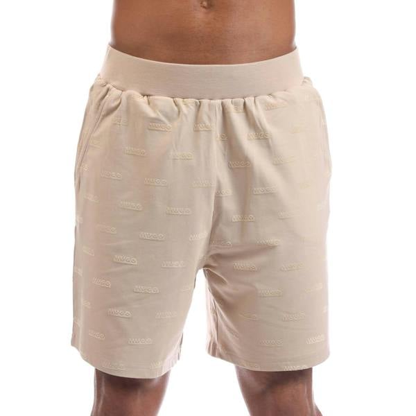 Hugo Mens Kay Repeat Logo Shorts - Beige - 
