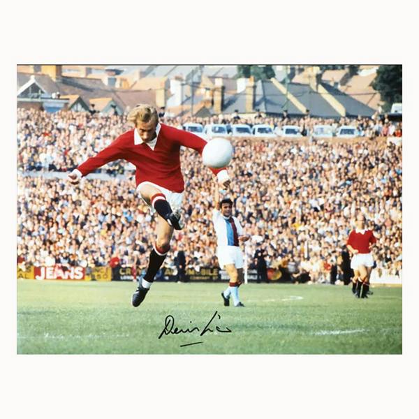 Denis Law signed photo — Premium framing
