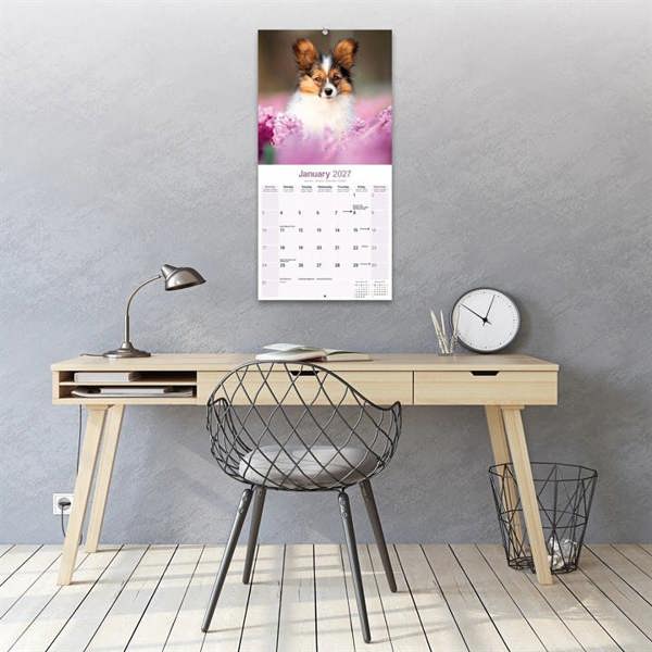 Papillon Calendar 2027, Wall Calendars, Month To View, Dogs, Gift